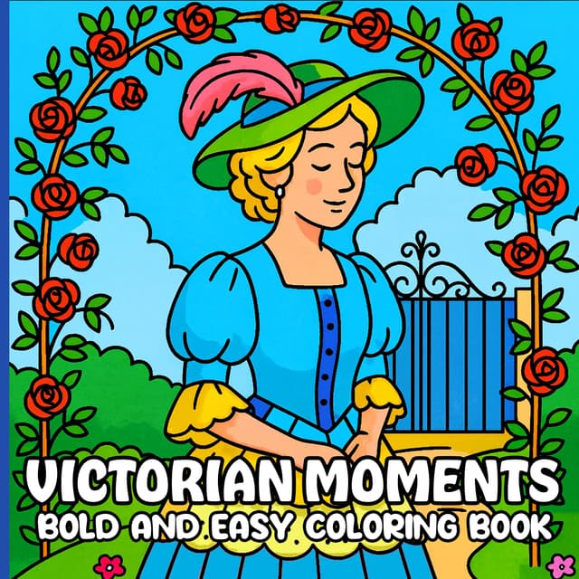 Victorian Moments Bold and Easy Coloring Book