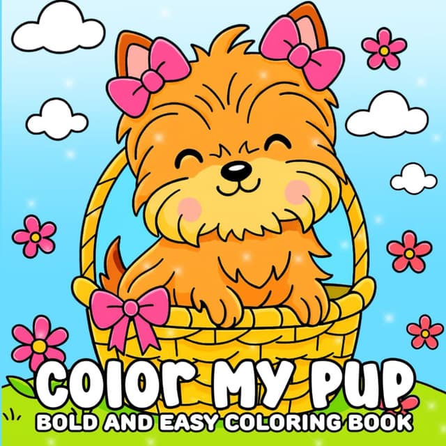 Color My Pup Bold and Easy Coloring Book