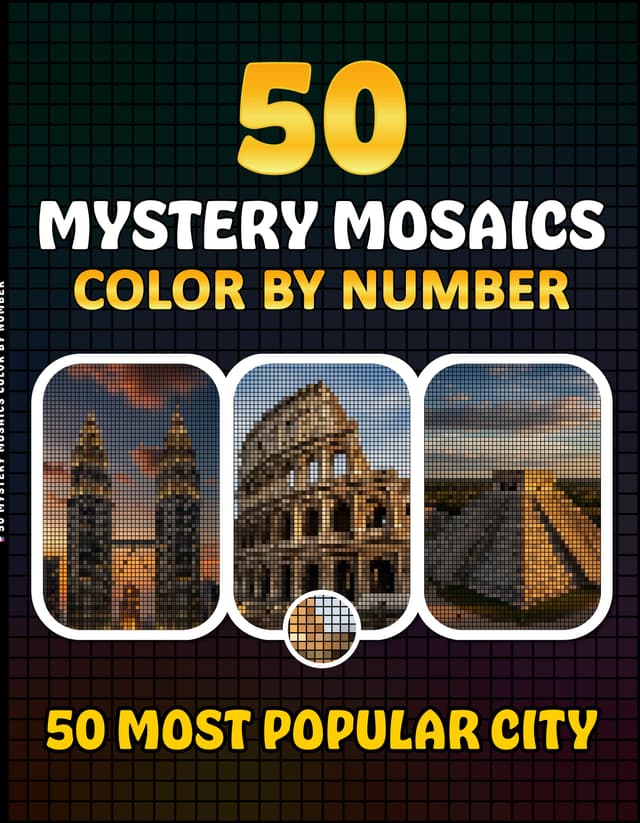 50 Most Popular City Mystery Color by Number